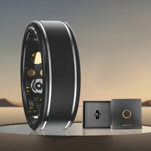 Kompaktiškas, išmanusis žiedas – aliuminio fitneso monitorius, skirtą sekimui, skirtingi treniruočių režimai, plaukimas, dviražavimas, vidaus bėgimas, belaidis ryšys ir ilgesnis akumuliatoriaus laikas. Puikus dienos dovana jūsų partneriui, prieinama juodoje spalvoje.